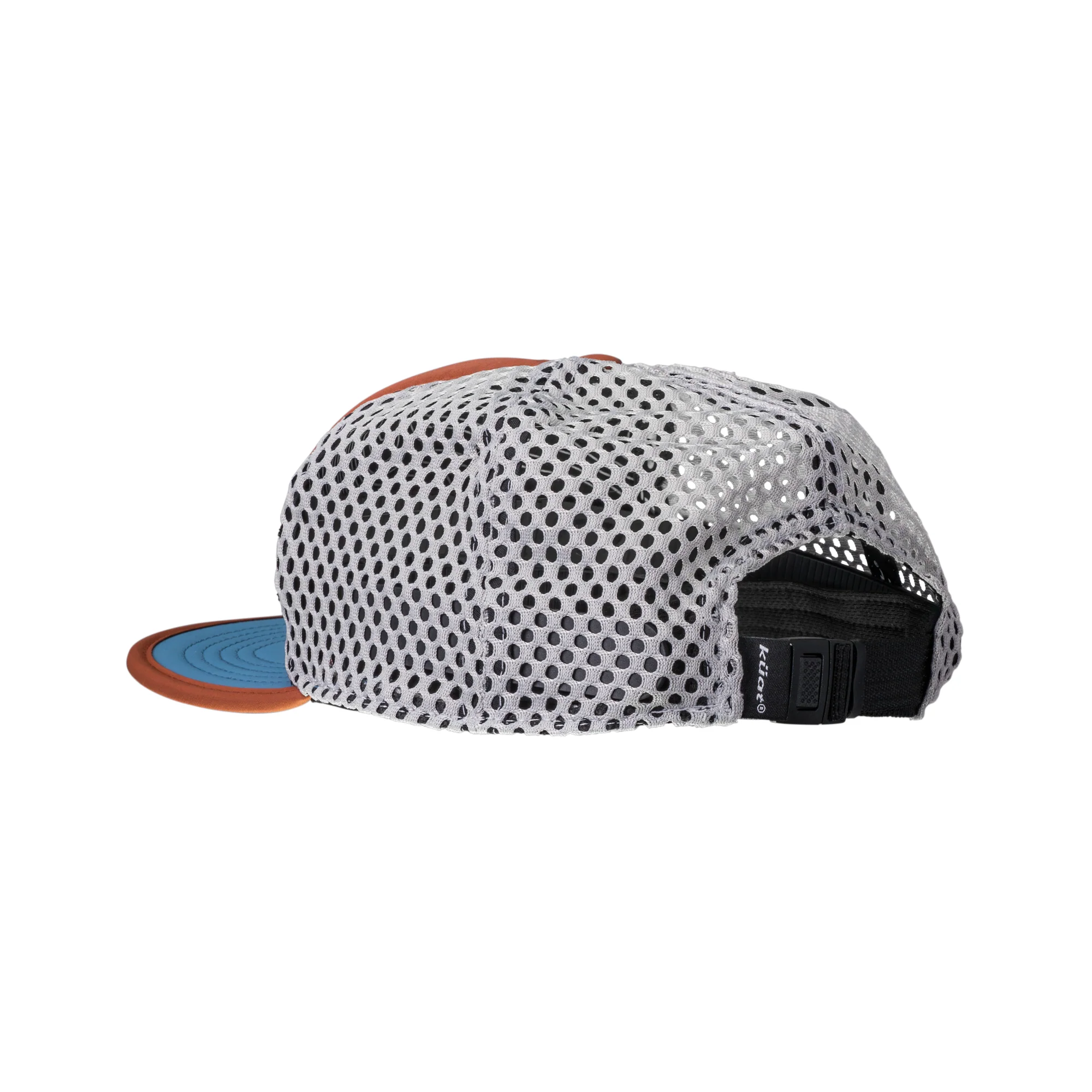 5 Panel Foam Trucker Hat Orange with Black Kuat Label - Image 4